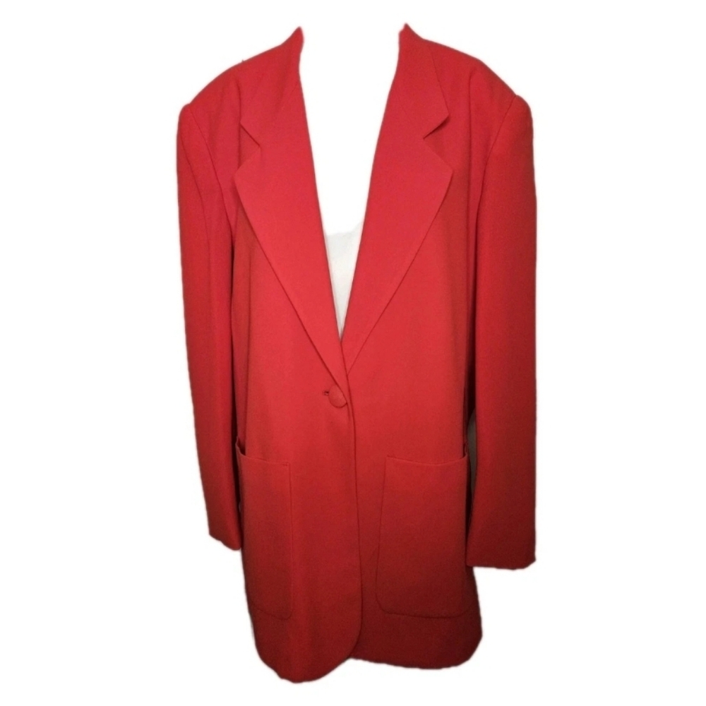 Diane Von Furstenberg Women's Vintage Red Blazer Size 10 USA